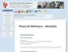 Tablet Screenshot of dr-wallmann.de